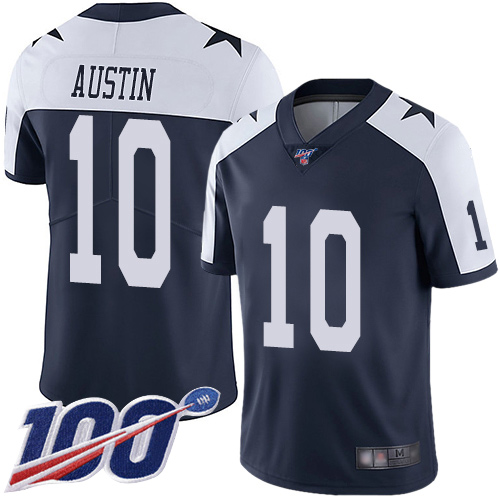 Men Dallas Cowboys Limited Navy Blue Tavon Austin Alternate #10 100th Season Vapor Untouchable Throwback NFL Jersey->dallas cowboys->NFL Jersey
